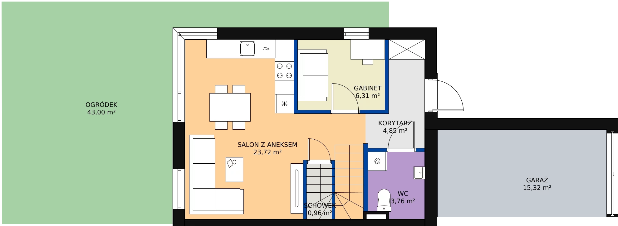 Dom 85,96 m², oferta nr 22B, Zielono Mi, Podolszyn, ul. Zielona