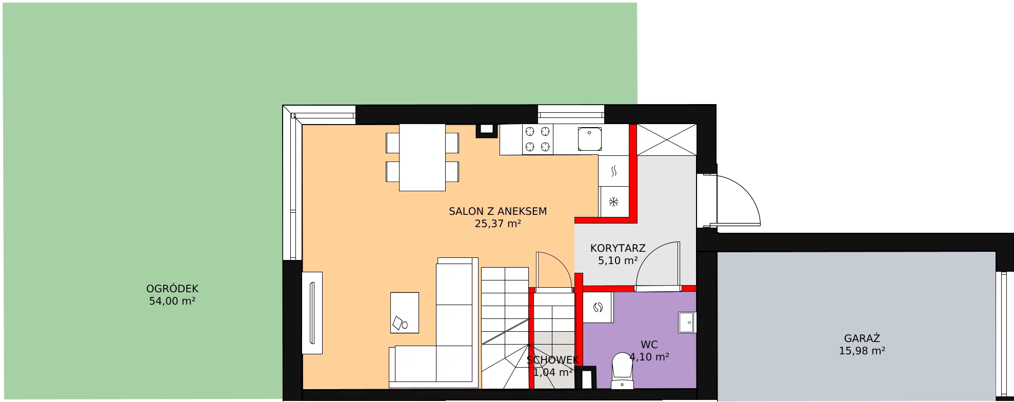 Dom 76,58 m², oferta nr 23B, Zielono Mi, Podolszyn, ul. Zielona