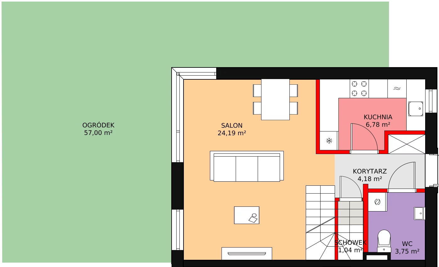 Dom 86,01 m², oferta nr 24B, Zielono Mi, Podolszyn, ul. Zielona