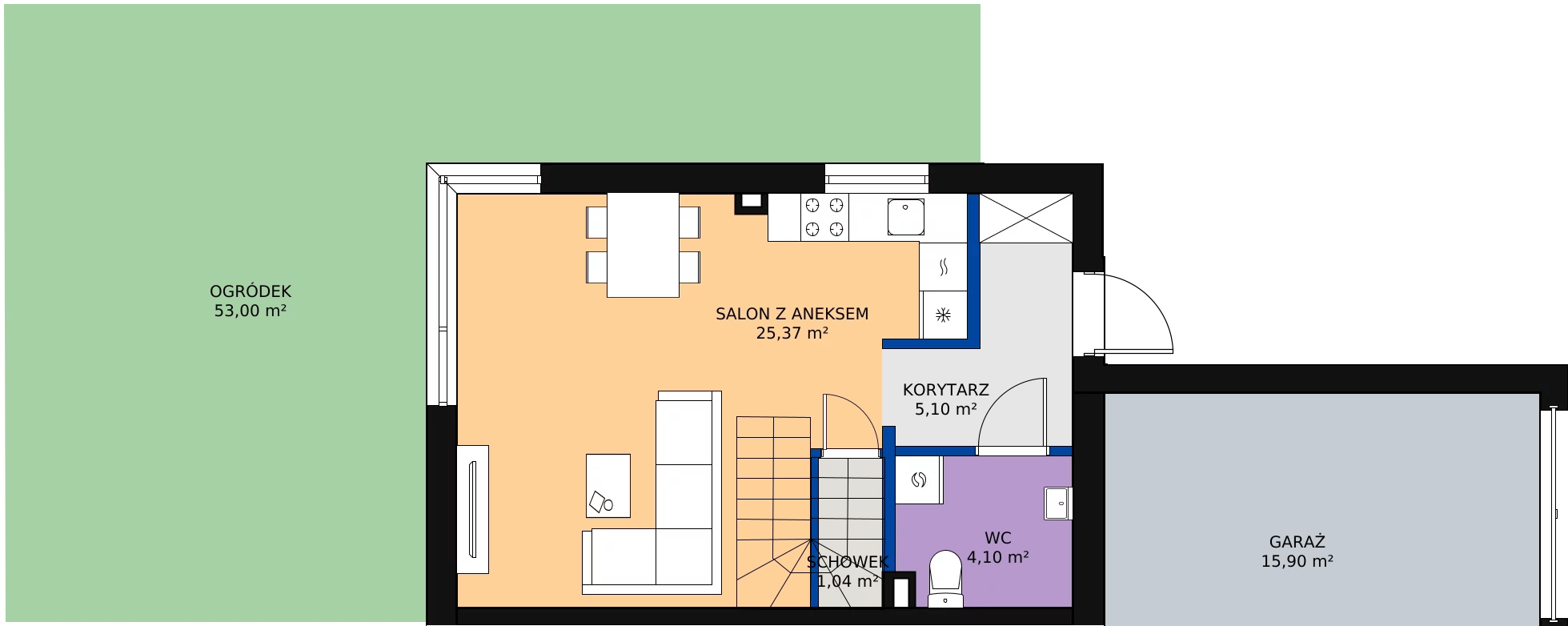 Dom 76,58 m², oferta nr 27B, Zielono Mi, Podolszyn, ul. Zielona