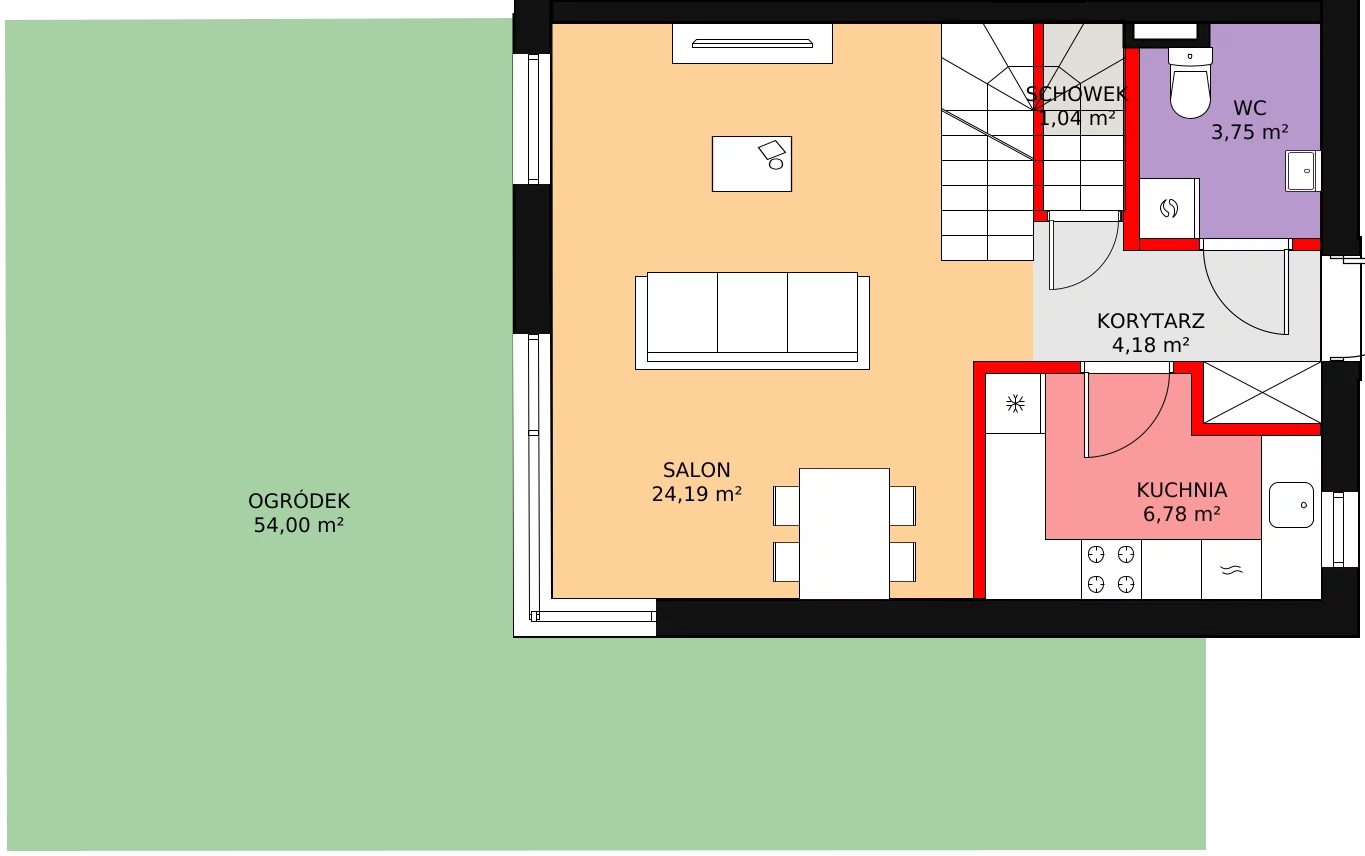 Dom 86,01 m², oferta nr 31A, Zielono Mi, Podolszyn, ul. Zielona