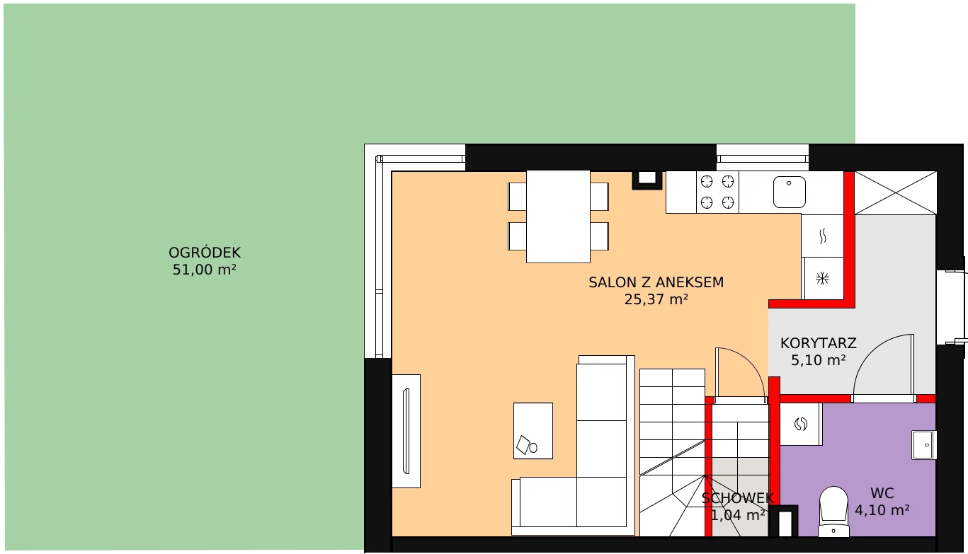 Dom 76,58 m², oferta nr 31B, Zielono Mi, Podolszyn, ul. Zielona