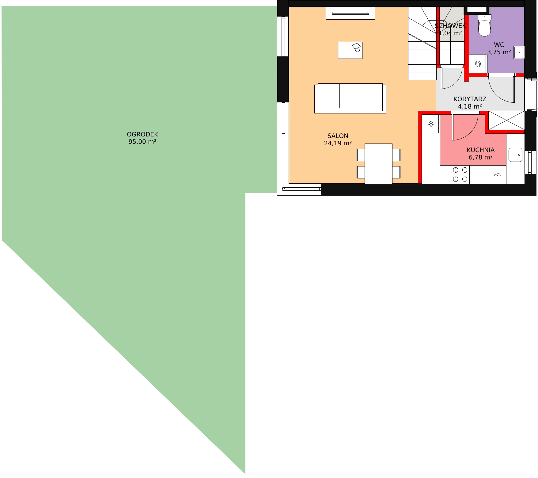 Dom 86,01 m², oferta nr 34A, Zielono Mi, Podolszyn, ul. Zielona