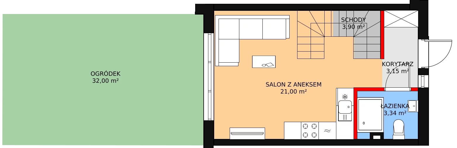 Dom 64,20 m², oferta nr 21A, Ogrody Przyjaciół 5, Warszawa, Białołęka, Szamoty, ul. Cieślewskich/Inna