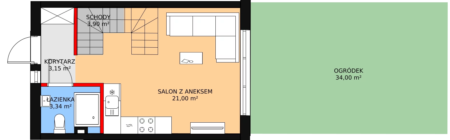 Dom 64,20 m², oferta nr 23A, Ogrody Przyjaciół 5, Warszawa, Białołęka, Szamoty, ul. Cieślewskich/Inna