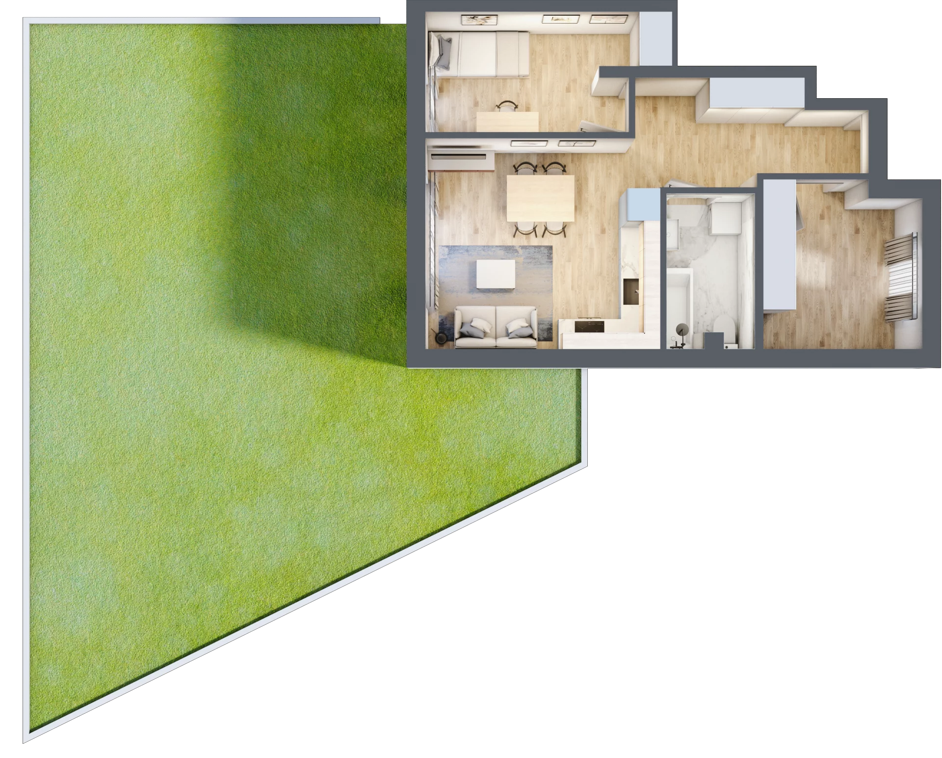 3 pokoje, mieszkanie 48,03 m², parter, oferta nr 13, Manufaktura Marki 2, Marki, ul. Stawowa