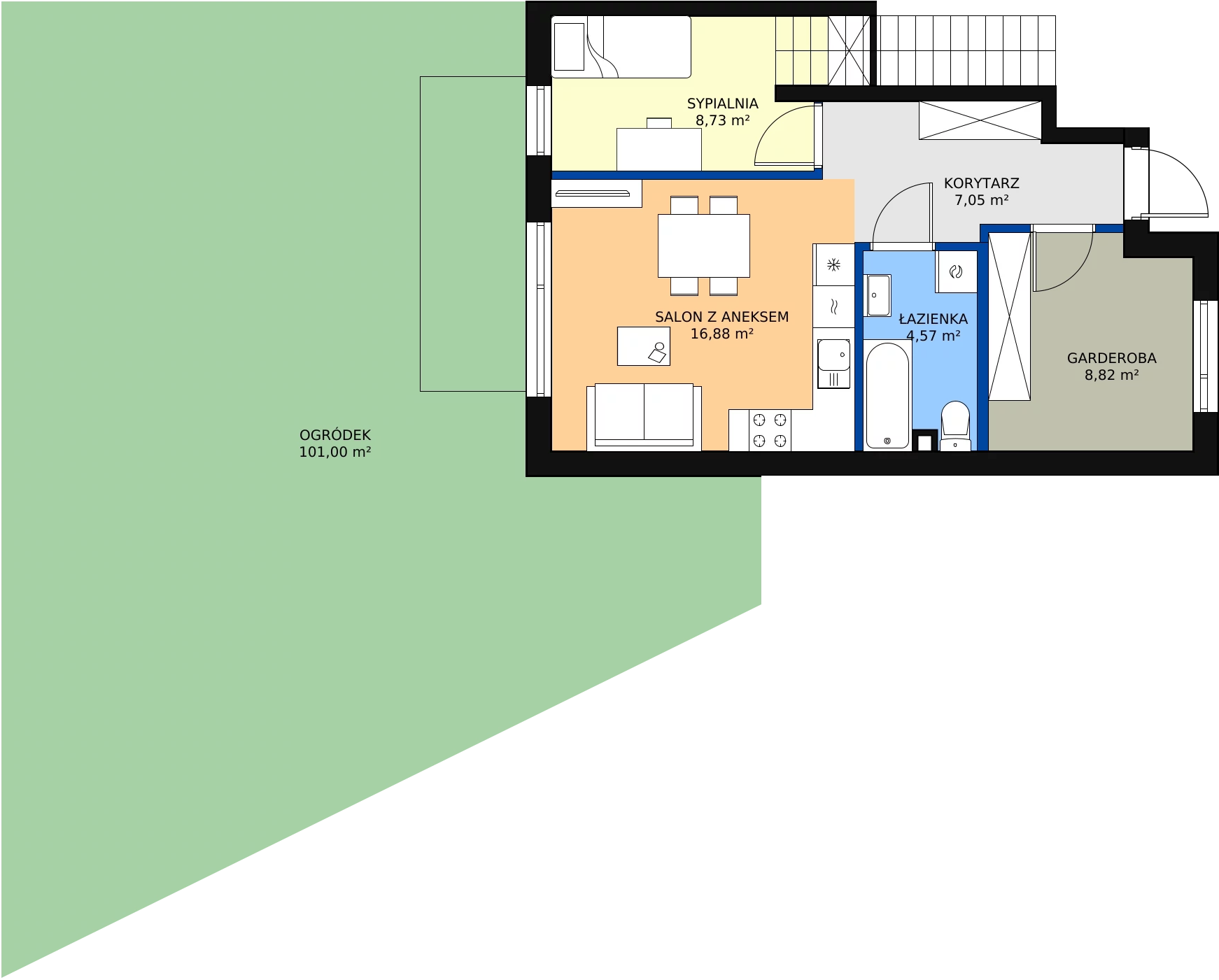 Zalety mieszkania 48.03 m², 13
