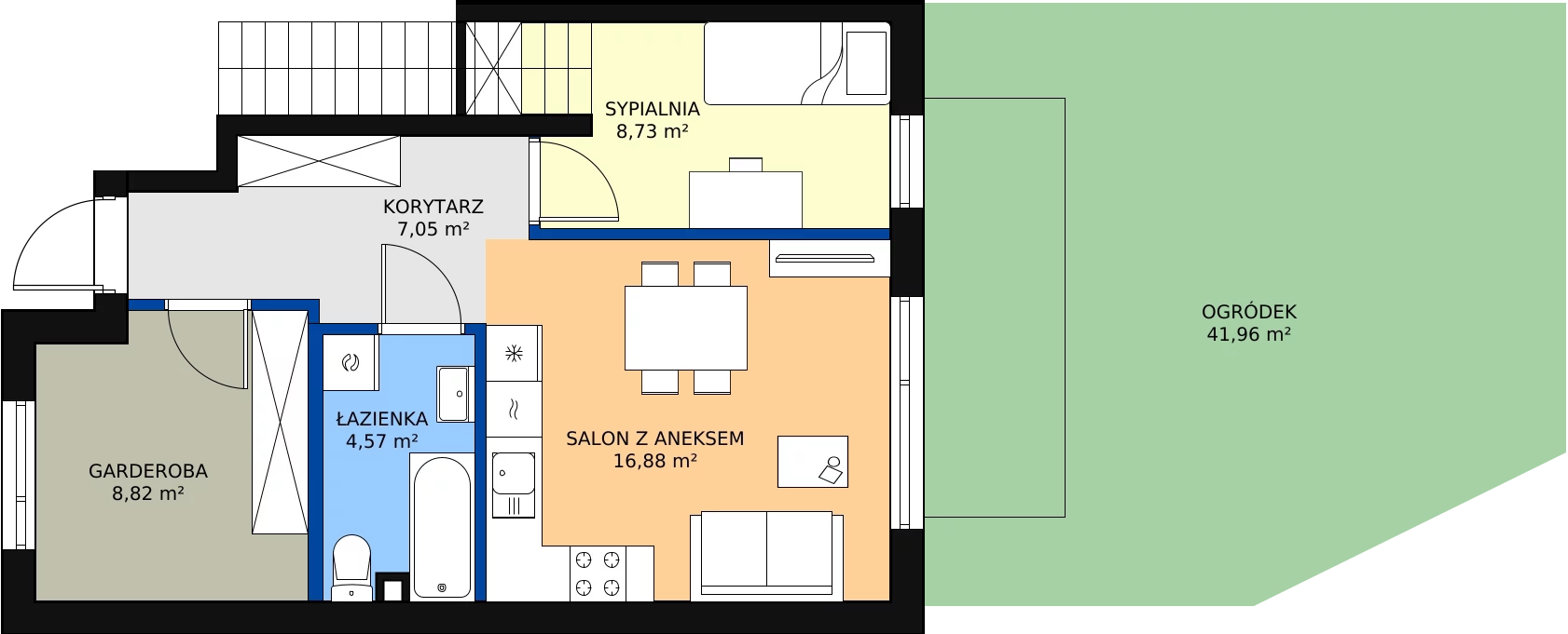 Zalety mieszkania 48.03 m², 33