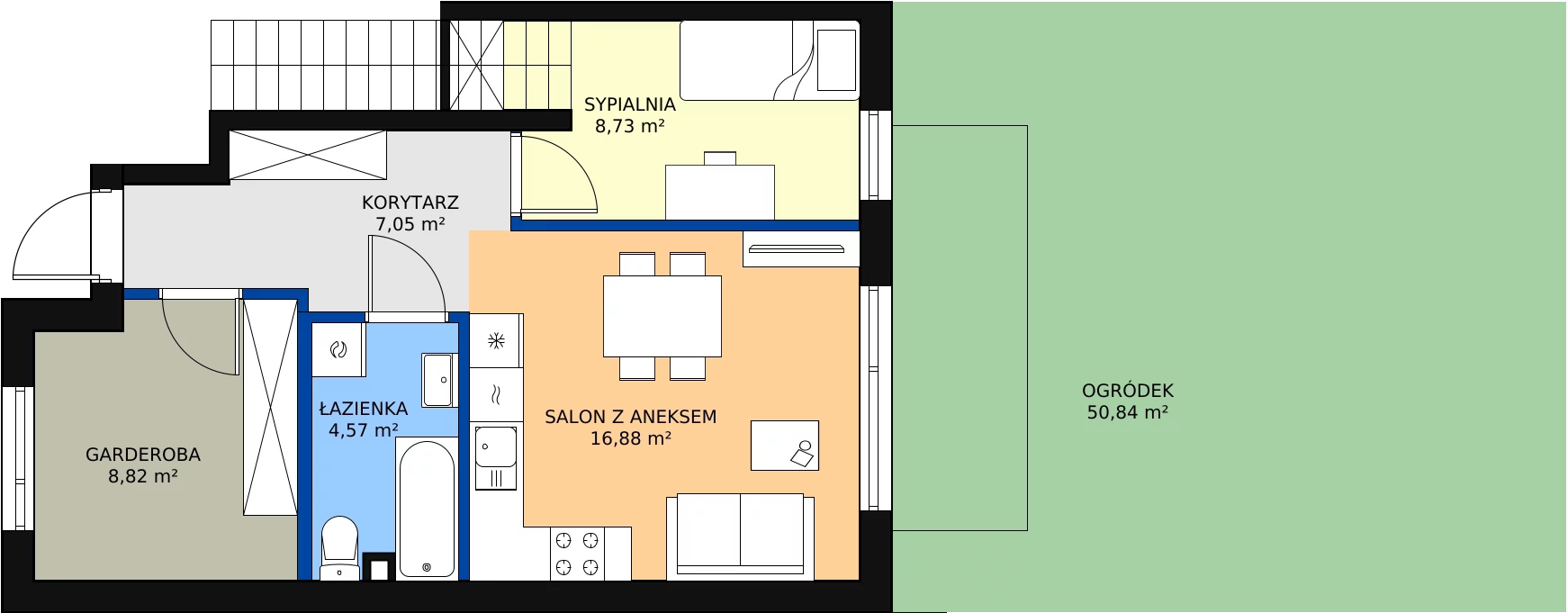 Zalety mieszkania 48.03 m², 53