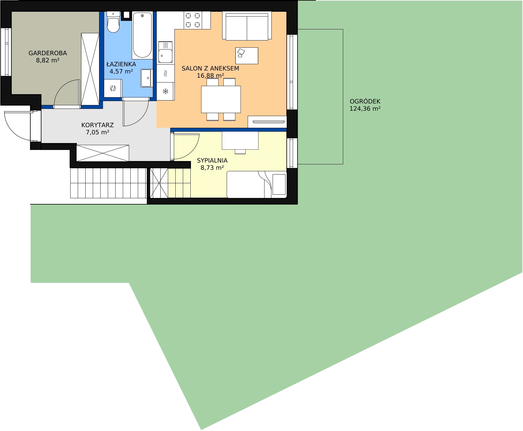 Zalety mieszkania 48.03 m², 59