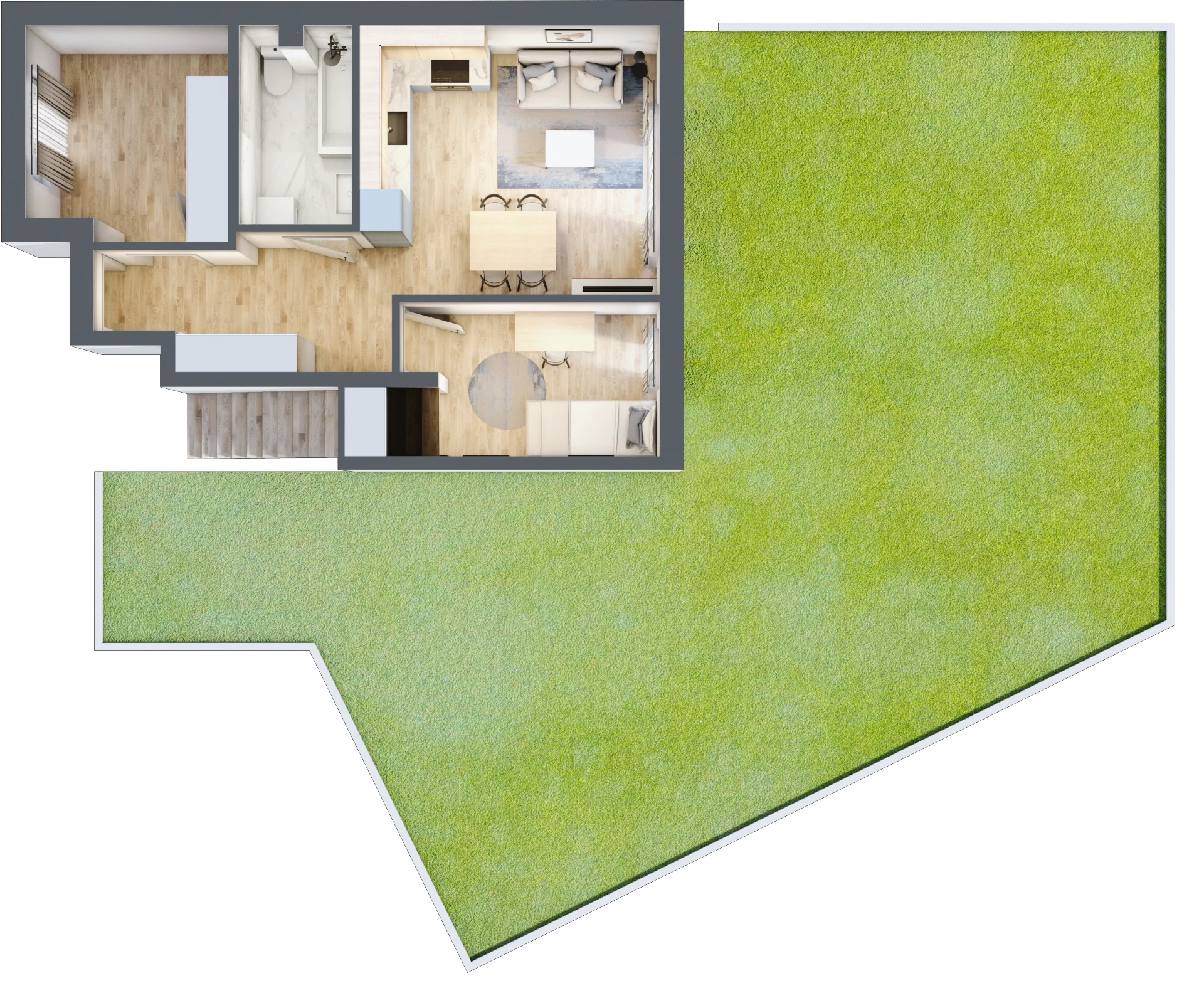 3 pokoje, mieszkanie 48,03 m², parter, oferta nr 59, Manufaktura Marki 2, Marki, ul. Stawowa