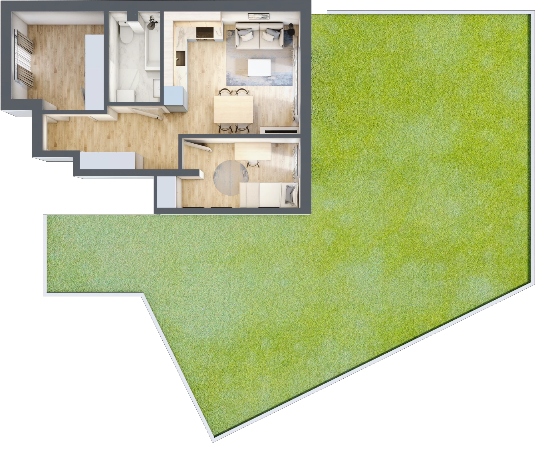 3 pokoje, mieszkanie 48,03 m², parter, oferta nr 59, Manufaktura Marki 2, Marki, ul. Stawowa