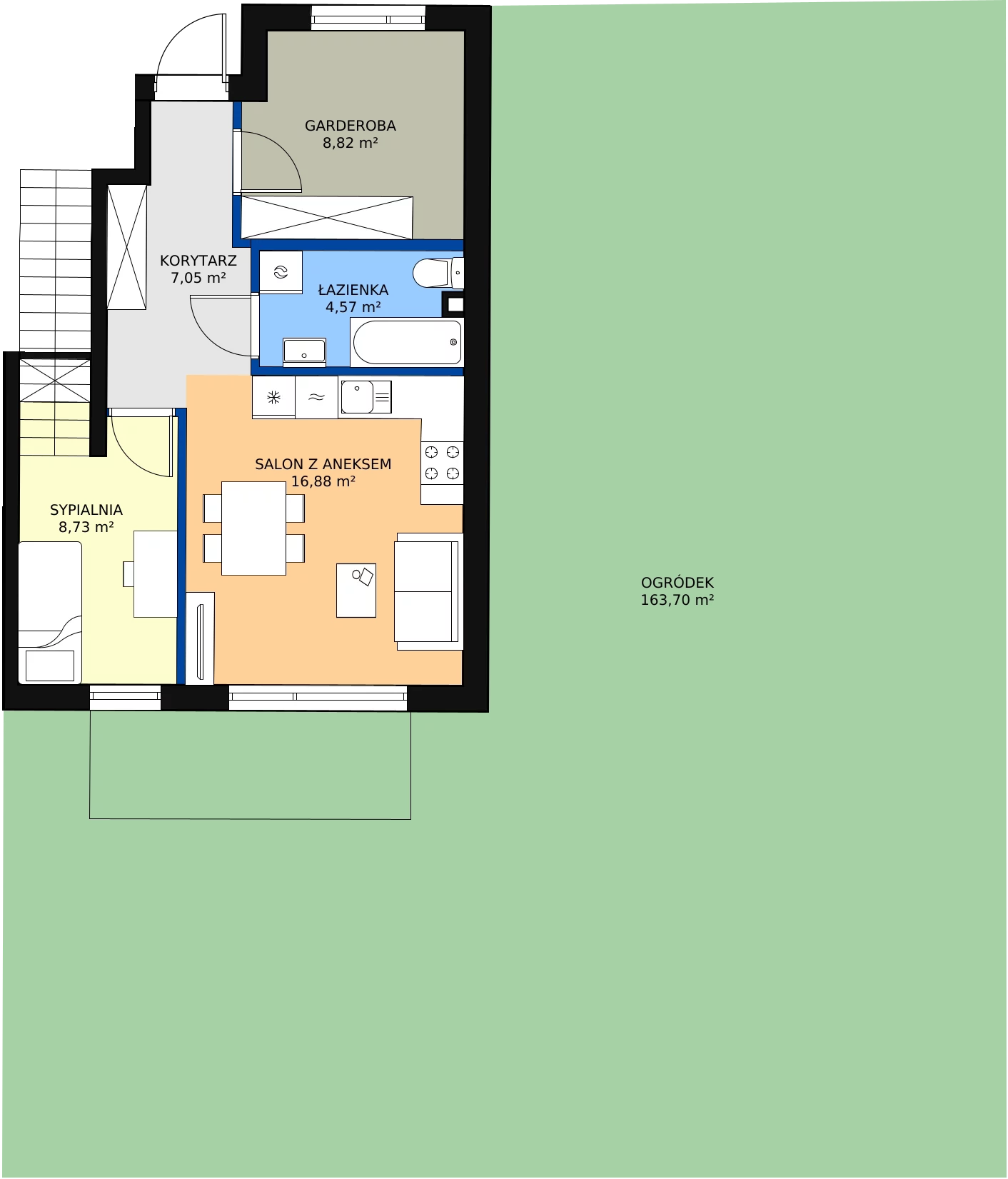 Zalety mieszkania 48.03 m², 73