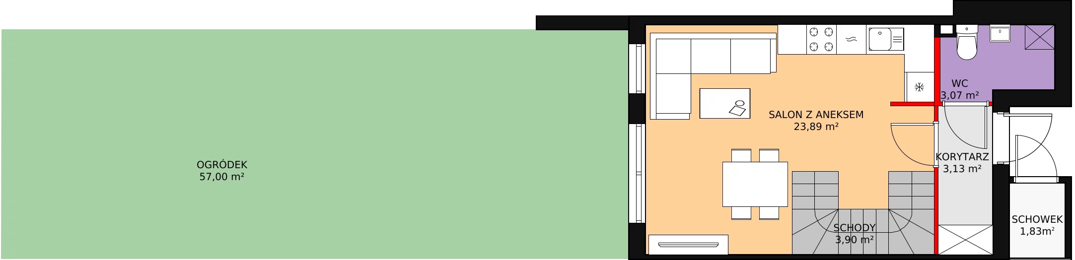 Dom 68,29 m², oferta nr 1B, Osiedle Słoneczne, Sulejówek, ul. Szklarniowa