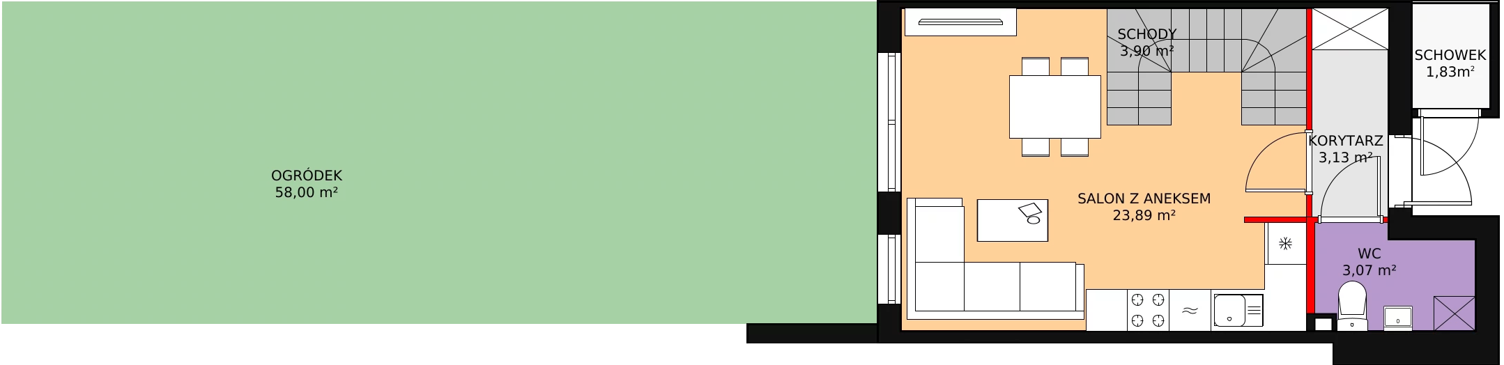 Dom 68,29 m², oferta nr 5A, Osiedle Słoneczne, Sulejówek, ul. Szklarniowa