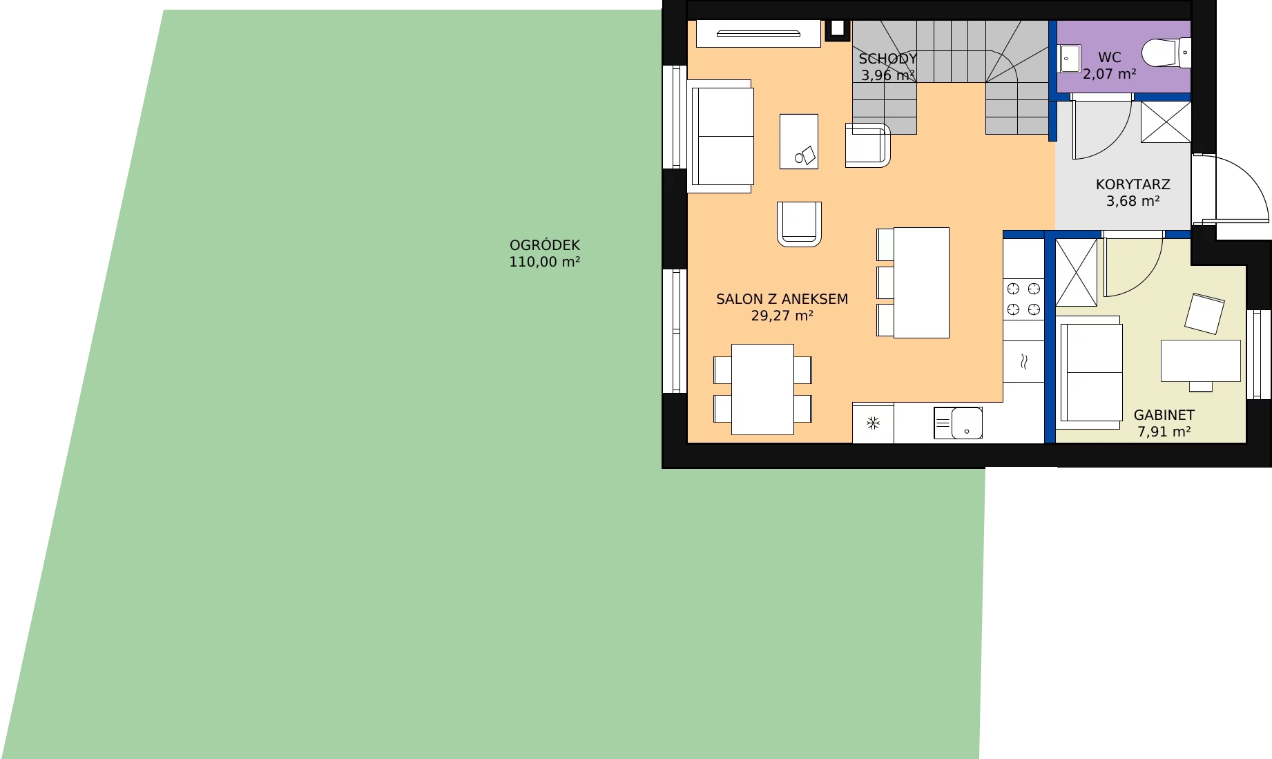 Zalety domu 93.97 m², 6B
