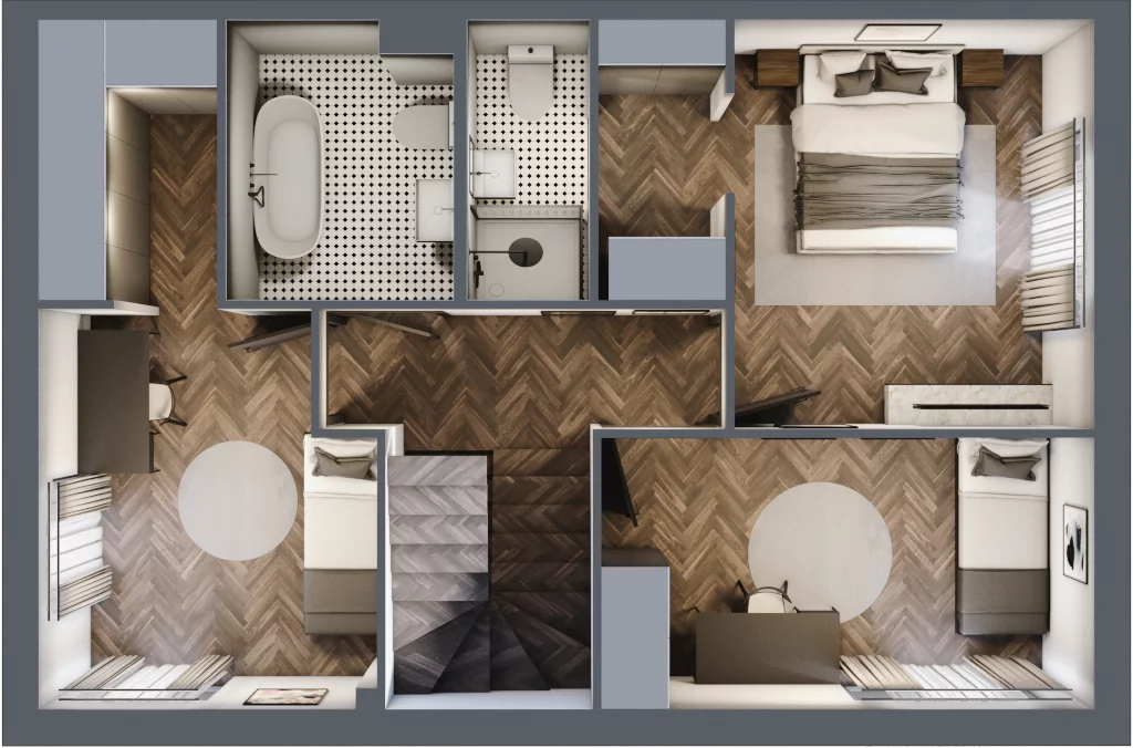 Dom 143,04 m², oferta nr 9B, Wille przy Lesie, Jazgarzewszczyzna, ul. Krzywa