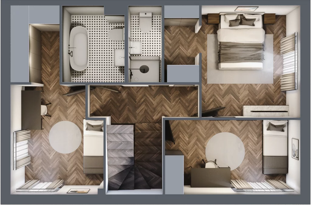 Dom 143,04 m², oferta nr 6B, Wille przy Lesie, Jazgarzewszczyzna, ul. Krzywa