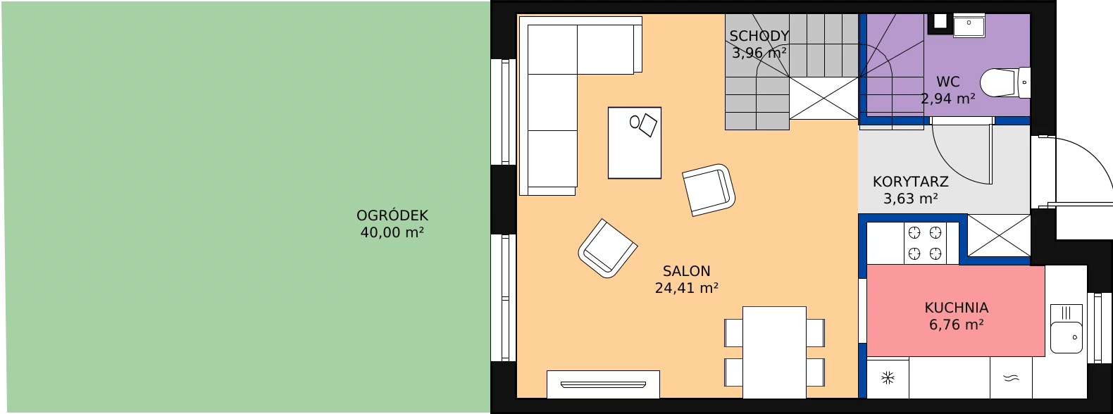 Zalety domu 83.33 m², 1B