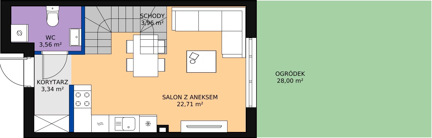 Zalety domu 65.83 m², 24B