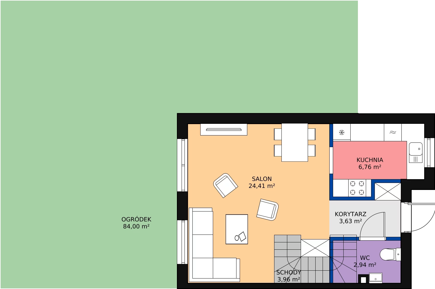Zalety domu 83.33 m², 33A