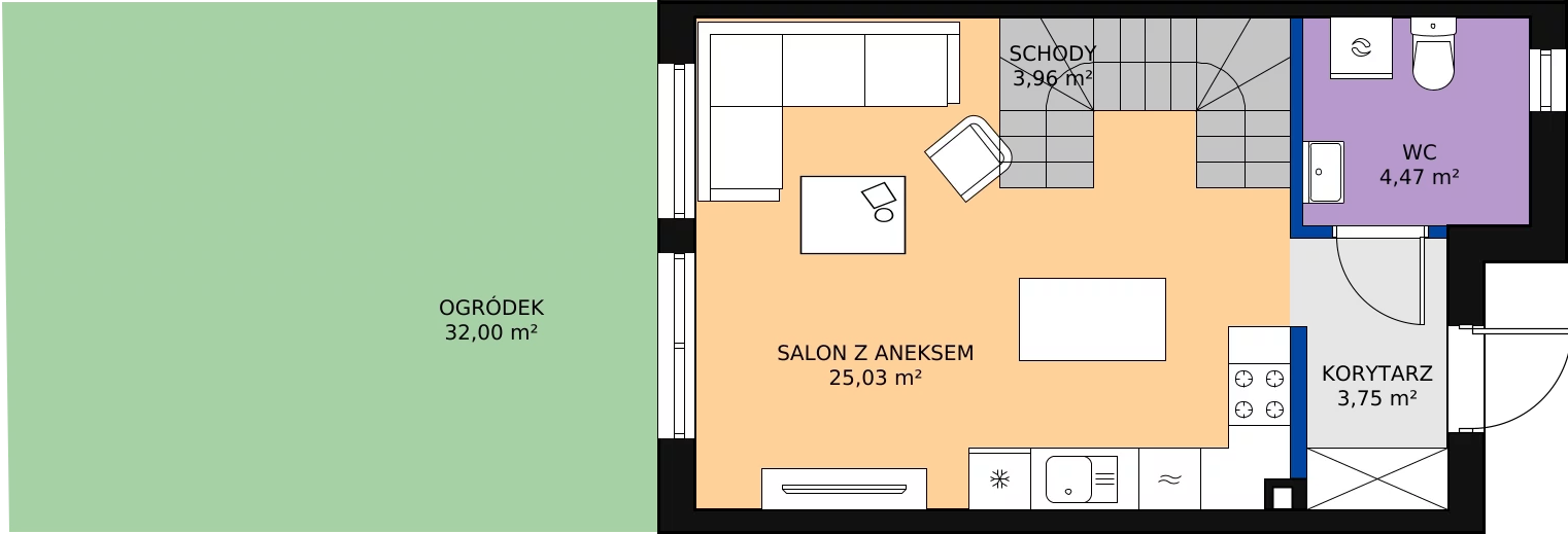 Zalety domu 72.9 m², 4A