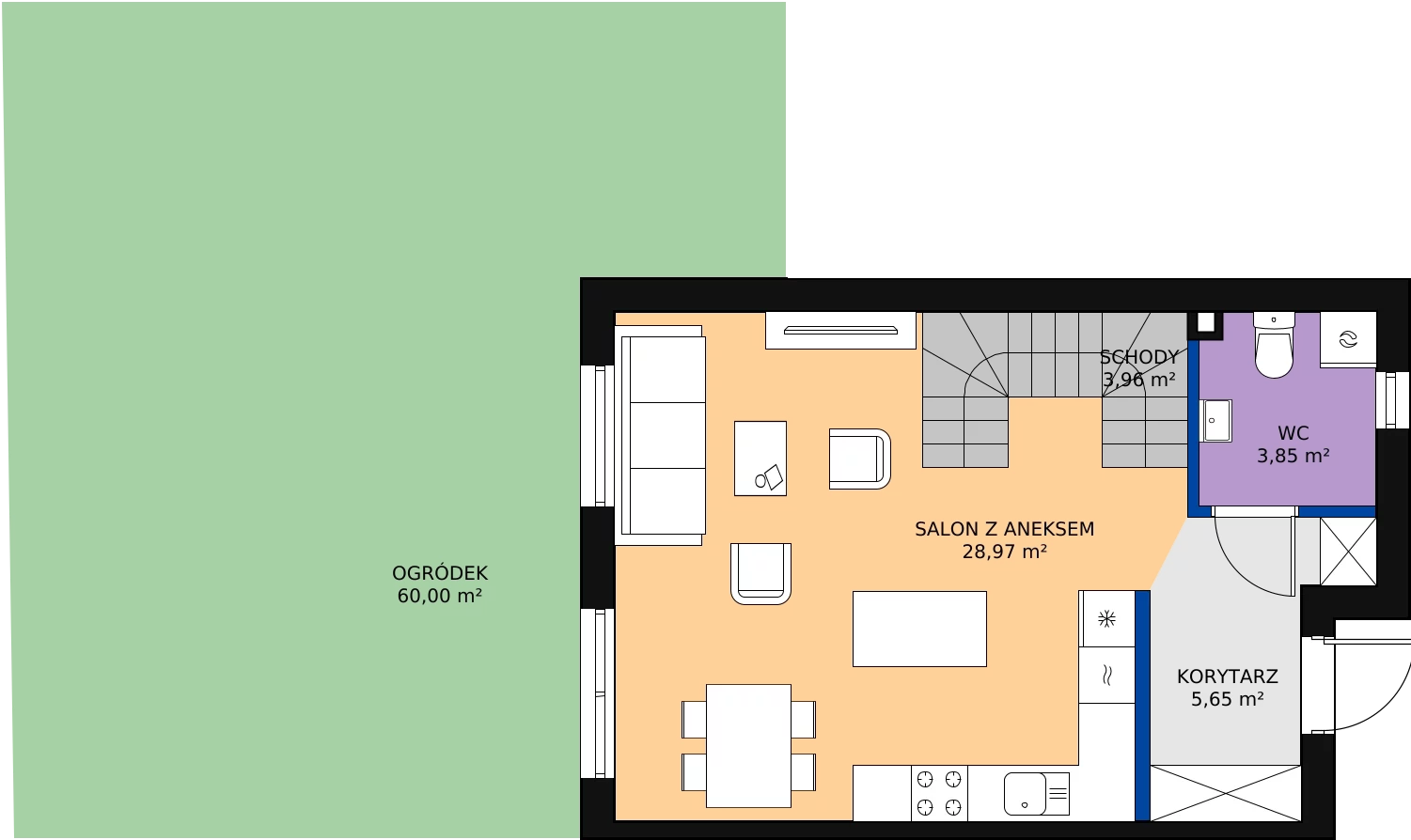 Zalety domu 83.45 m², 5A