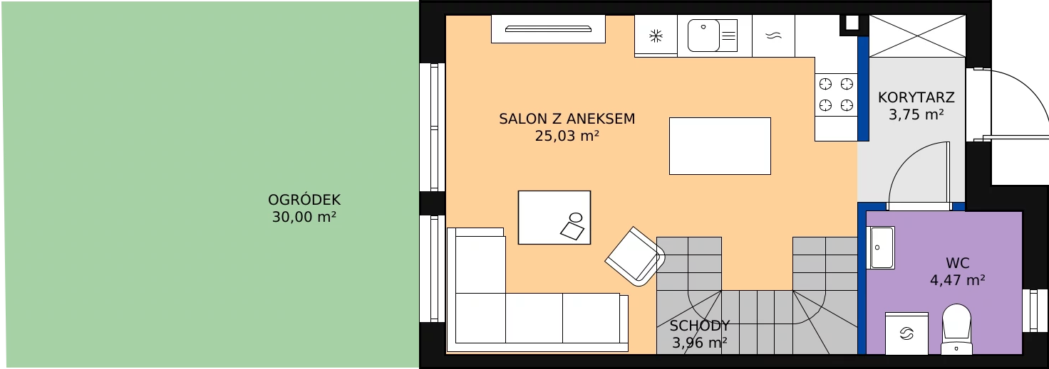 Zalety domu 72.9 m², 6B