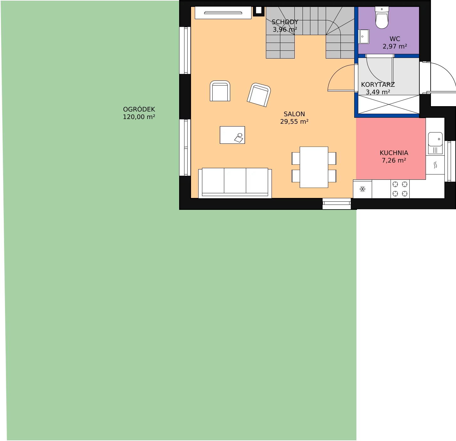 Zalety domu 93.95 m², 7B