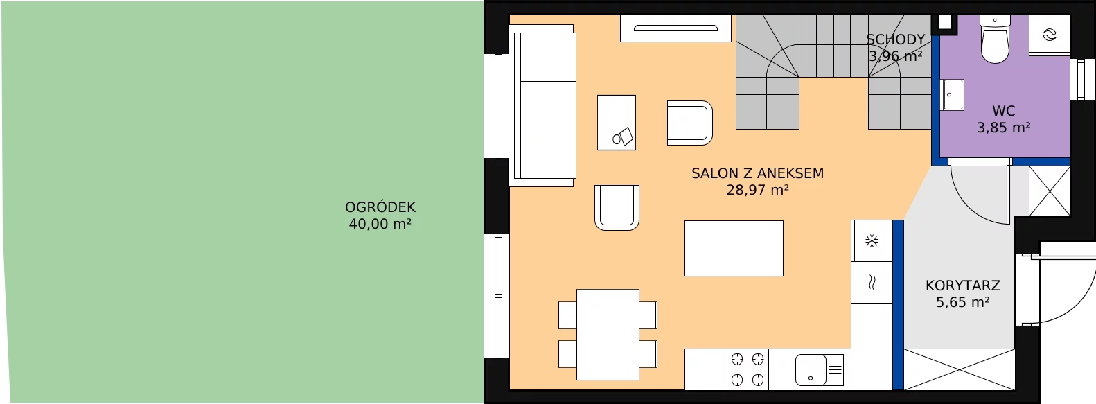 Zalety domu 83.45 m², 10A