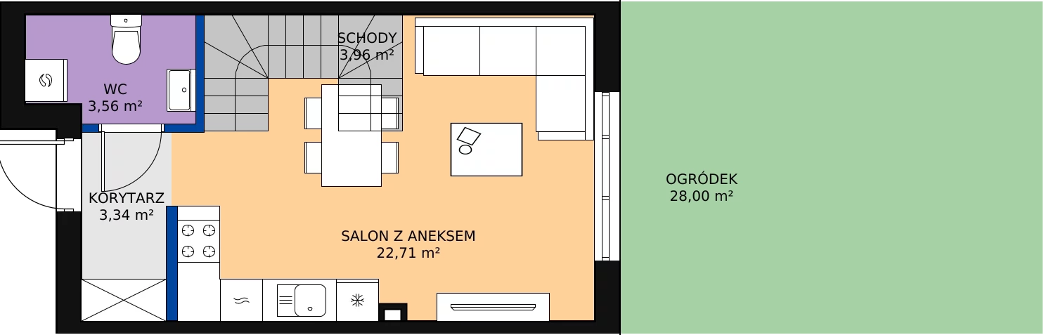 Zalety domu 65.83 m², 11B