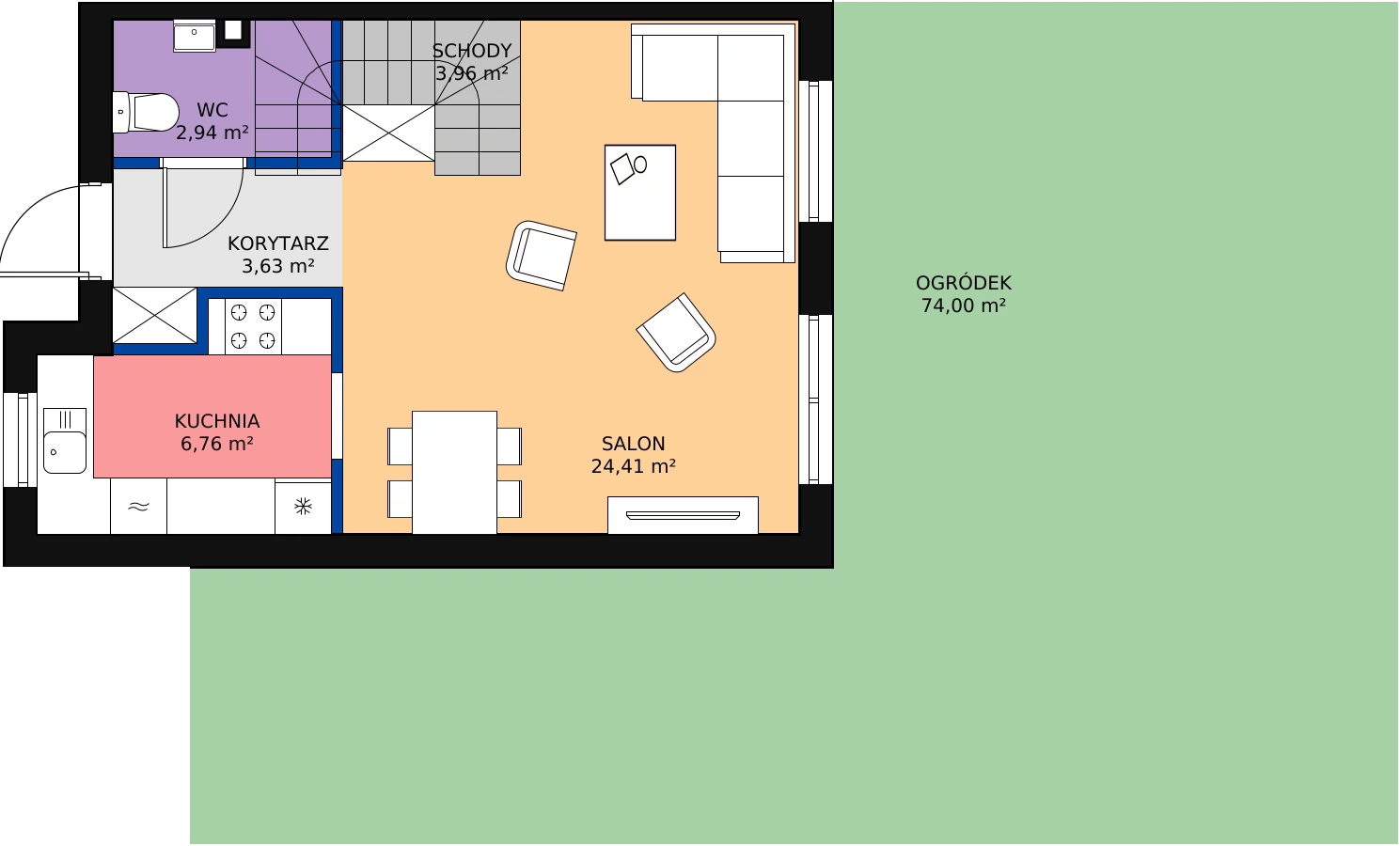 Zalety domu 83.33 m², 13A
