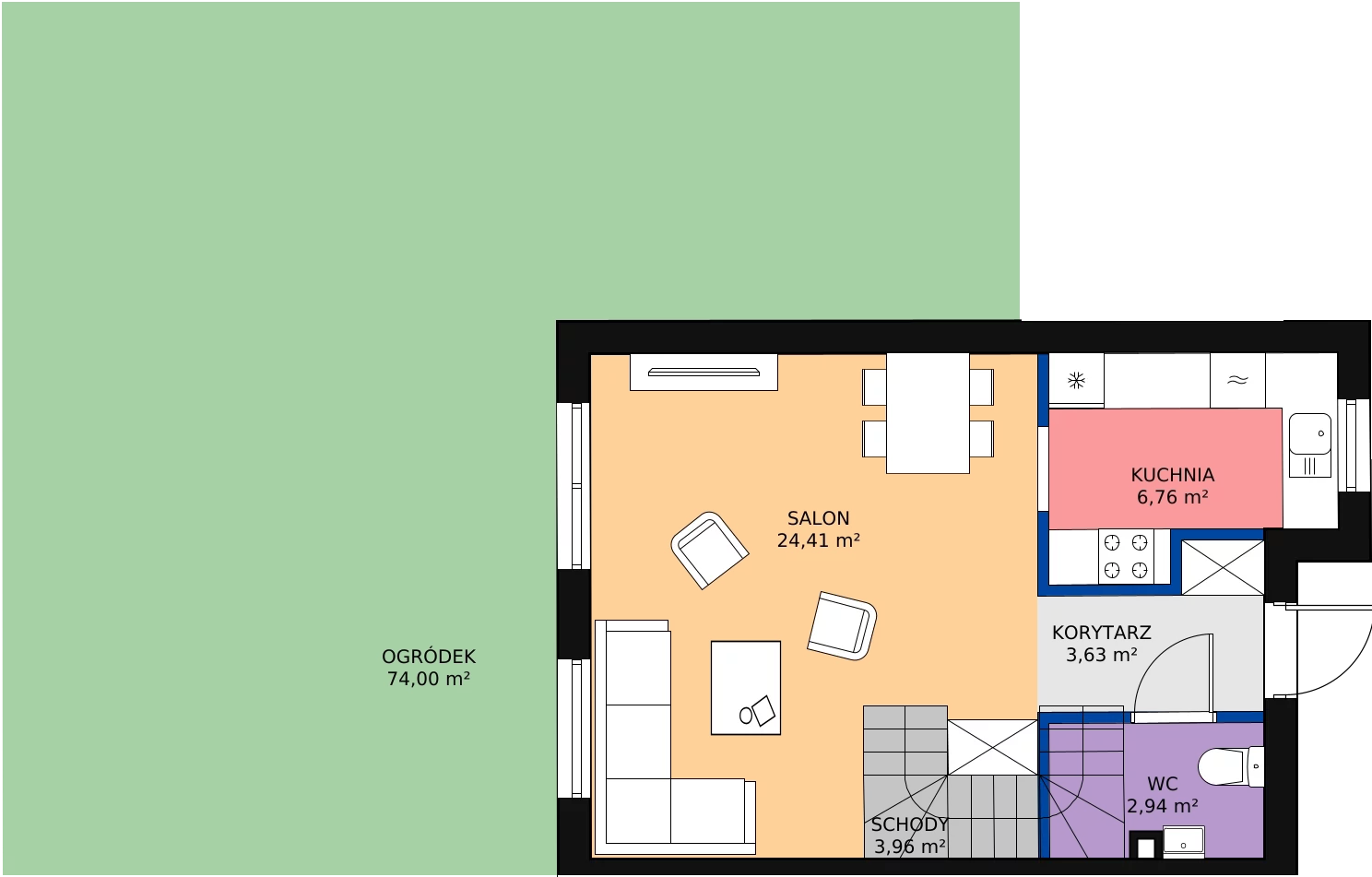 Zalety domu 83.33 m², 15A