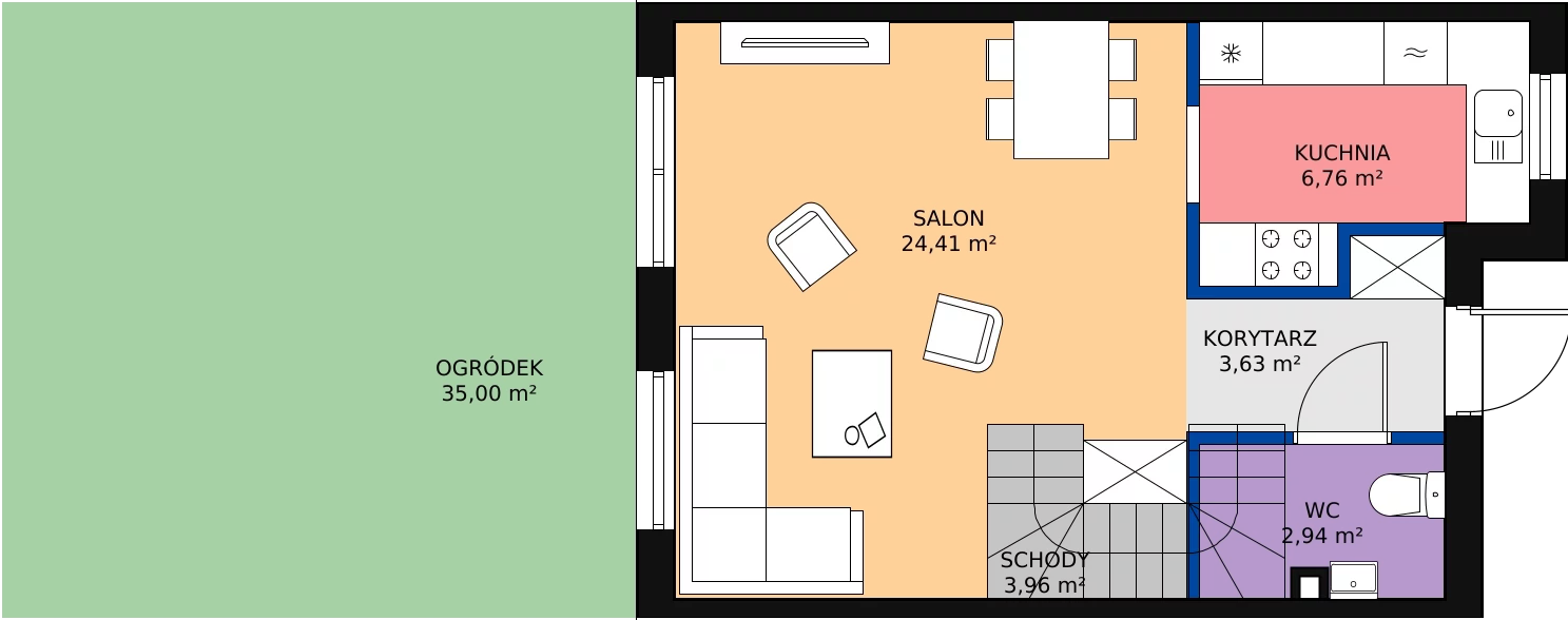 Zalety domu 83.33 m², 17A