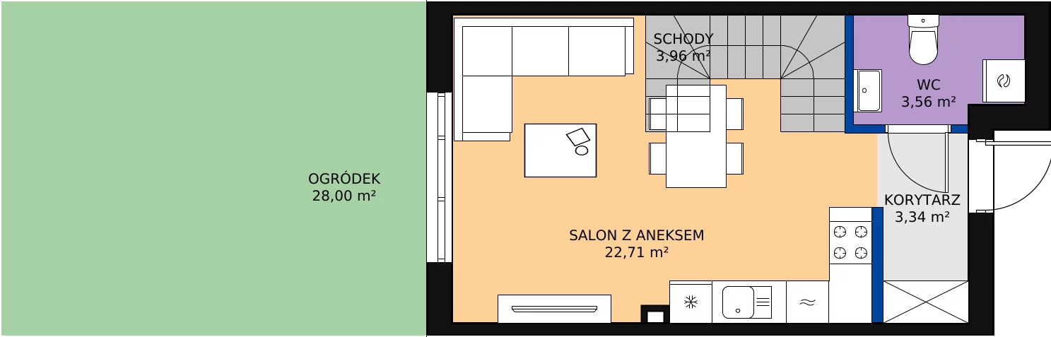 Zalety domu 65.83 m², 18A