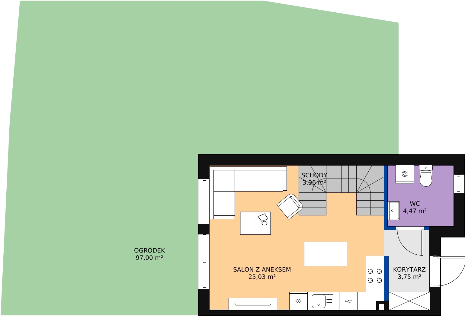 Zalety domu 72.9 m², 19A