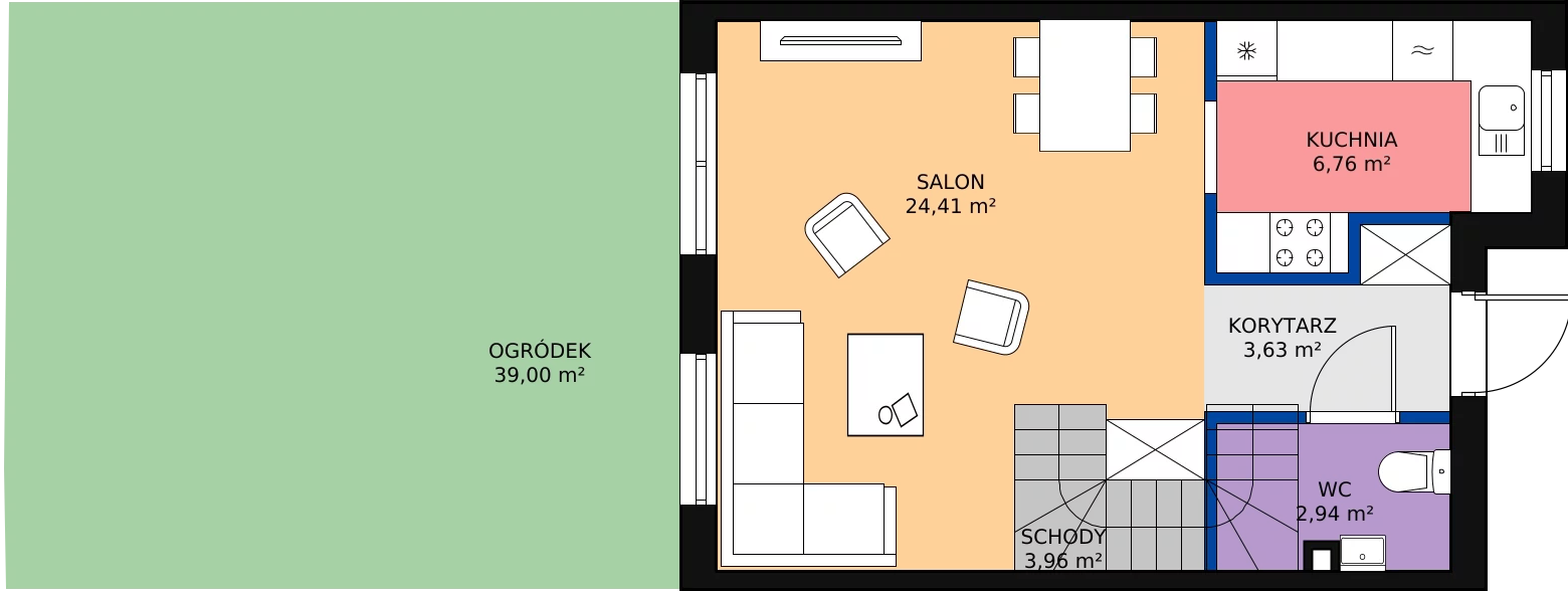 Zalety domu 83.33 m², 20A
