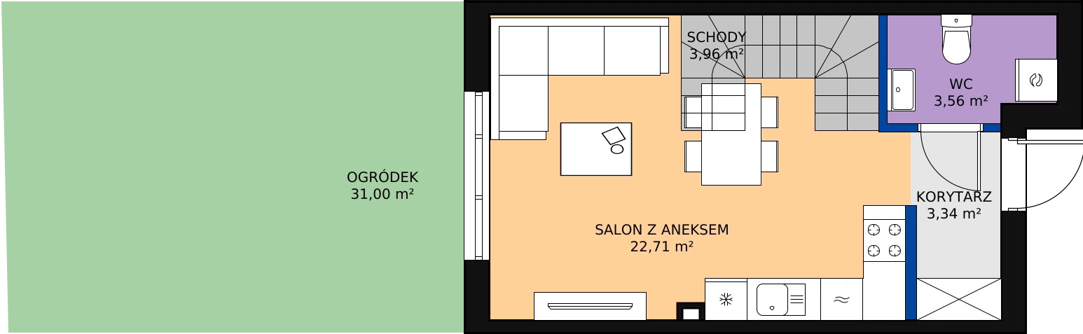 Zalety domu 65.83 m², 21A
