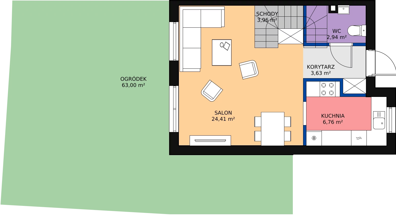 Zalety domu 83.33 m², 23B
