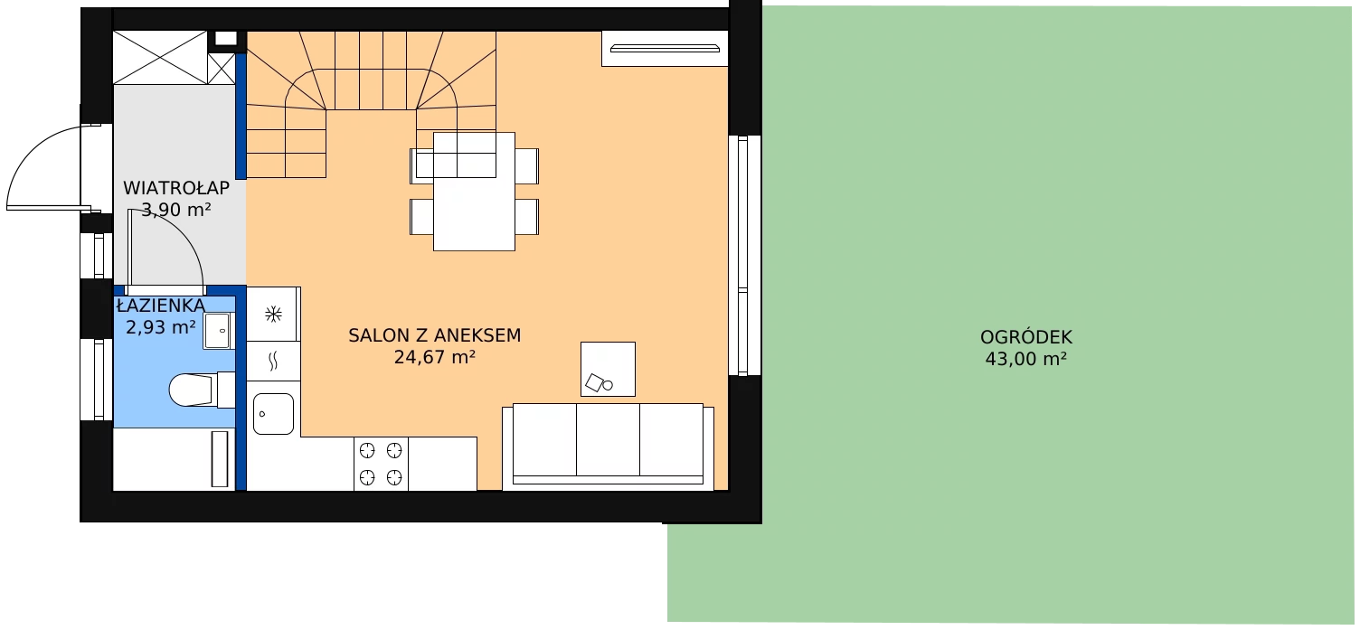 Zalety domu 74.84 m², 1