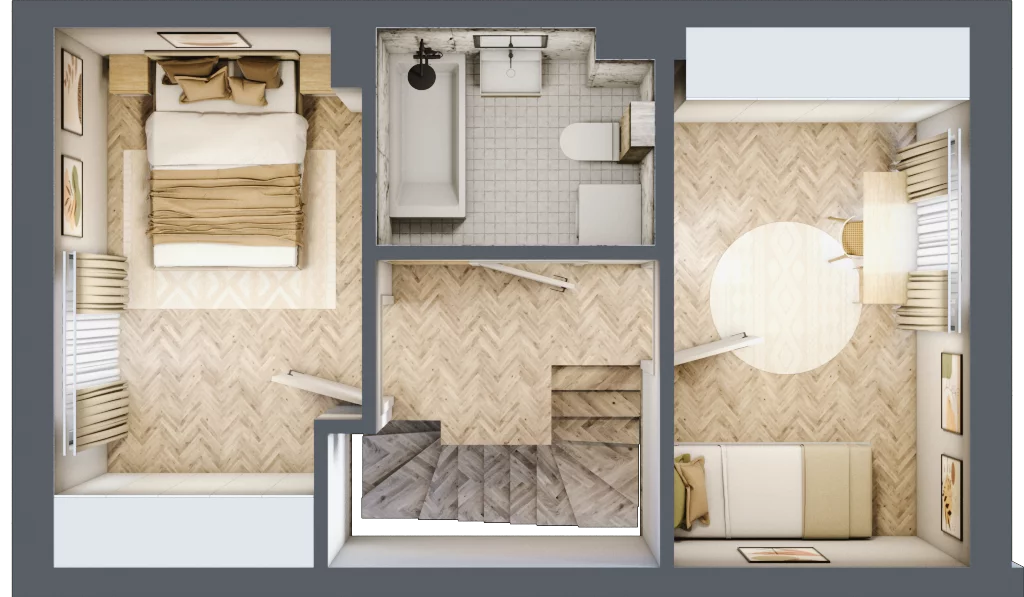 Dom 62,16 m², oferta nr 2, Boska Ksawerowska 2, Łódź, Górna, ul. Mały Skręt