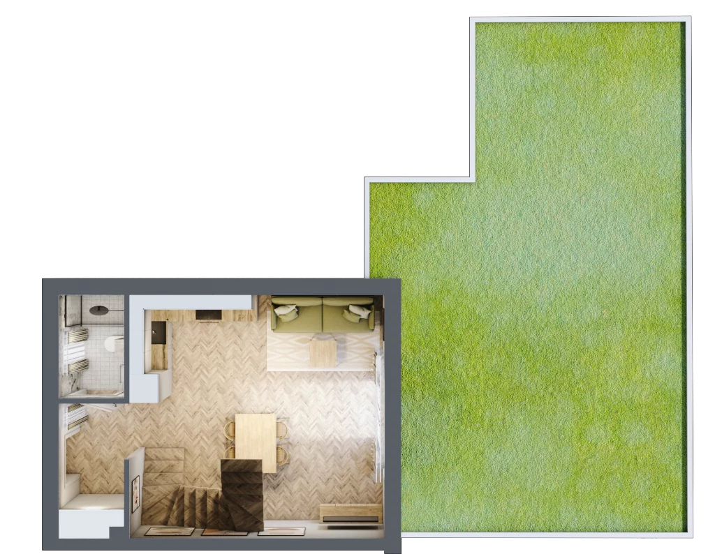 Dom 74,84 m², oferta nr 4, Boska Ksawerowska 2, Łódź, Górna, ul. Mały Skręt