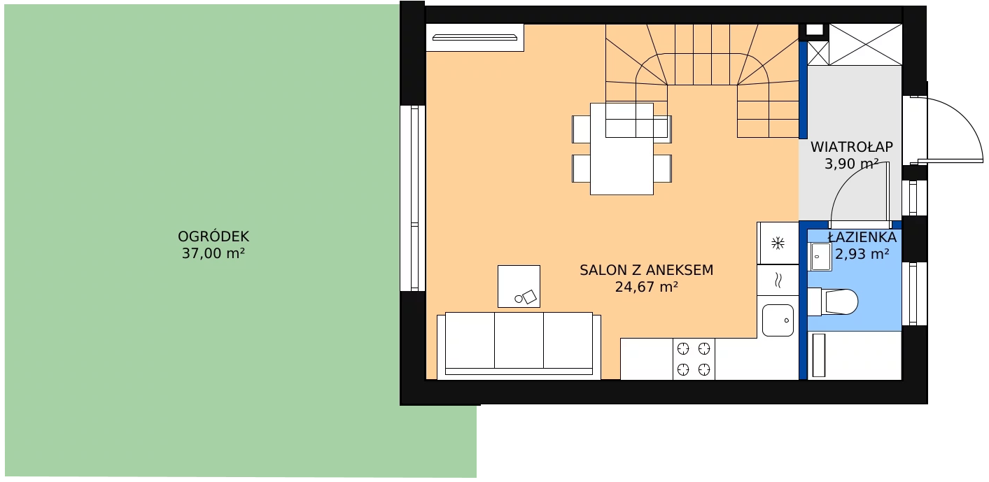 Zalety domu 74.84 m², 5