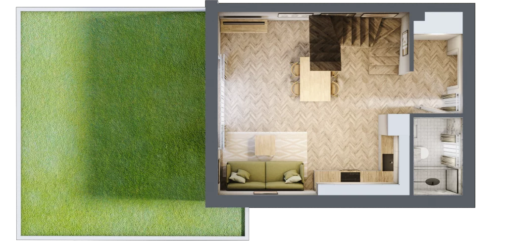 Dom 74,84 m², oferta nr 5, Boska Ksawerowska 2, Łódź, Górna, ul. Mały Skręt