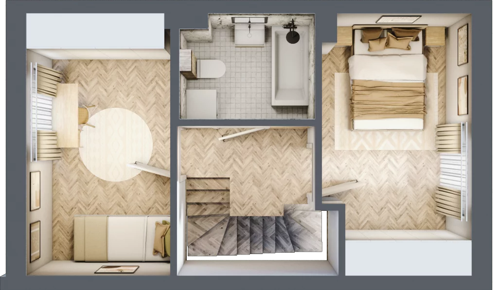 Dom 62,16 m², oferta nr 6, Boska Ksawerowska 2, Łódź, Górna, ul. Mały Skręt