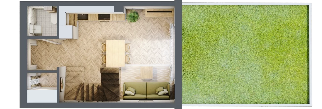 Dom 62,16 m², oferta nr 10, Boska Ksawerowska 2, Łódź, Górna, ul. Mały Skręt