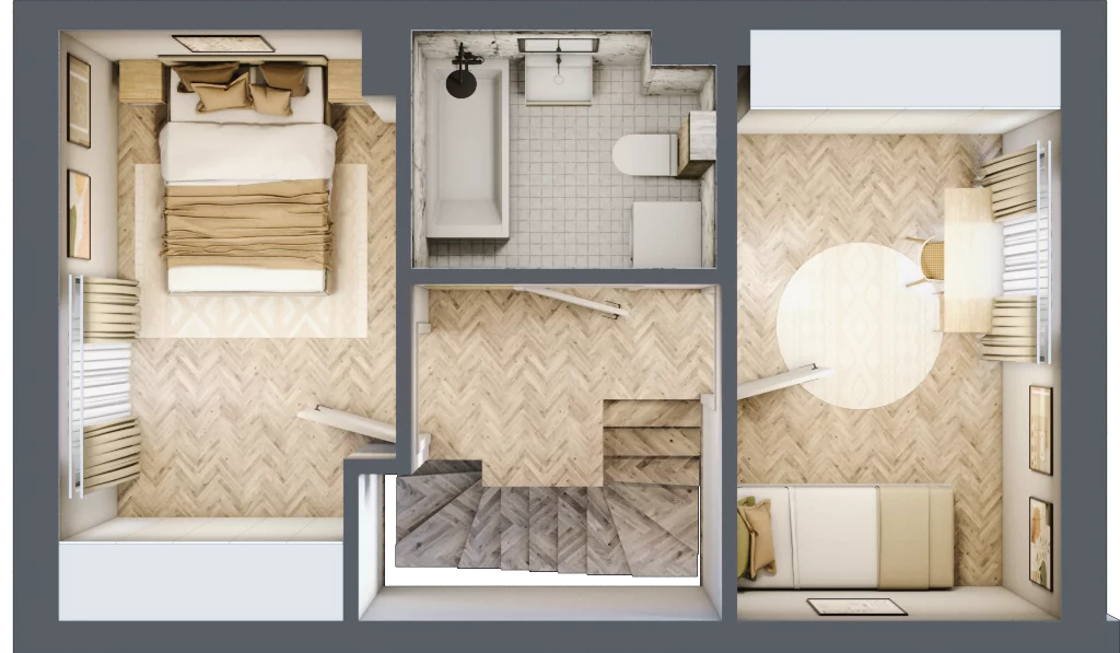 Dom 62,16 m², oferta nr 10, Boska Ksawerowska 2, Łódź, Górna, ul. Mały Skręt