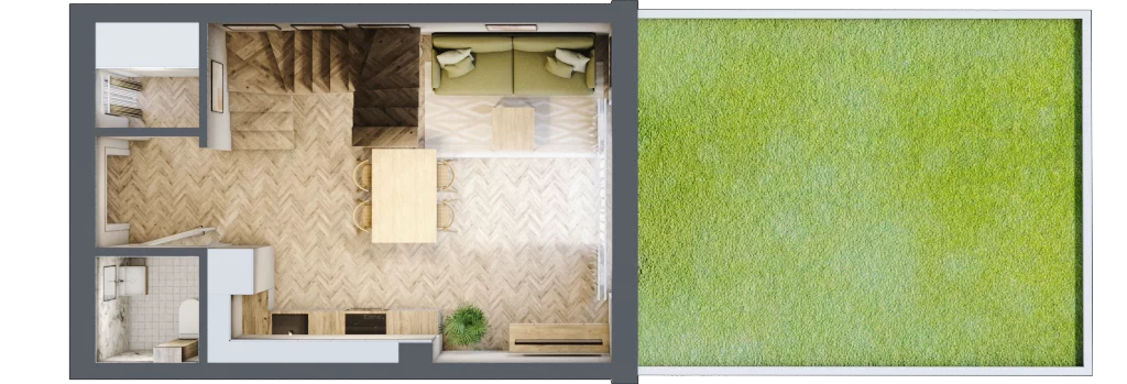 Dom 62,16 m², oferta nr 11, Boska Ksawerowska 2, Łódź, Górna, ul. Mały Skręt