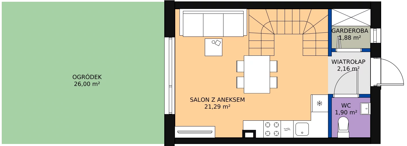 Zalety domu 62.16 m², 15