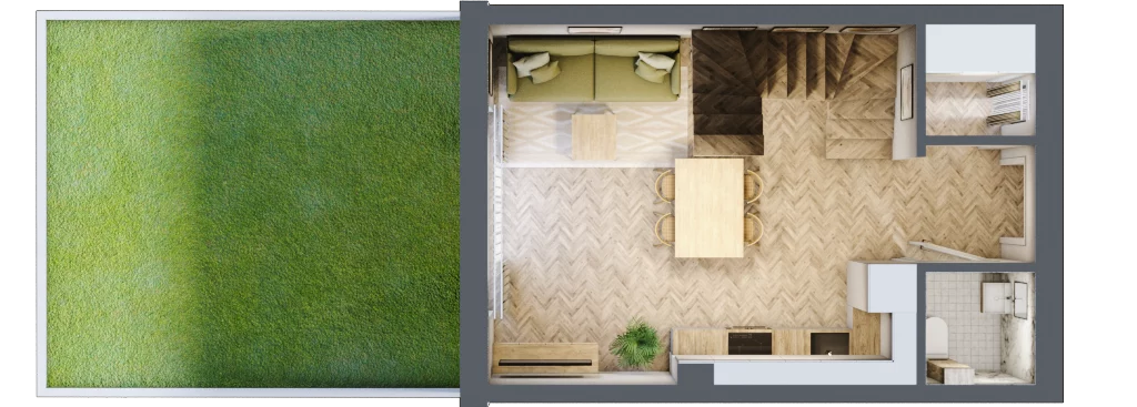 Dom 62,16 m², oferta nr 15, Boska Ksawerowska 2, Łódź, Górna, ul. Mały Skręt